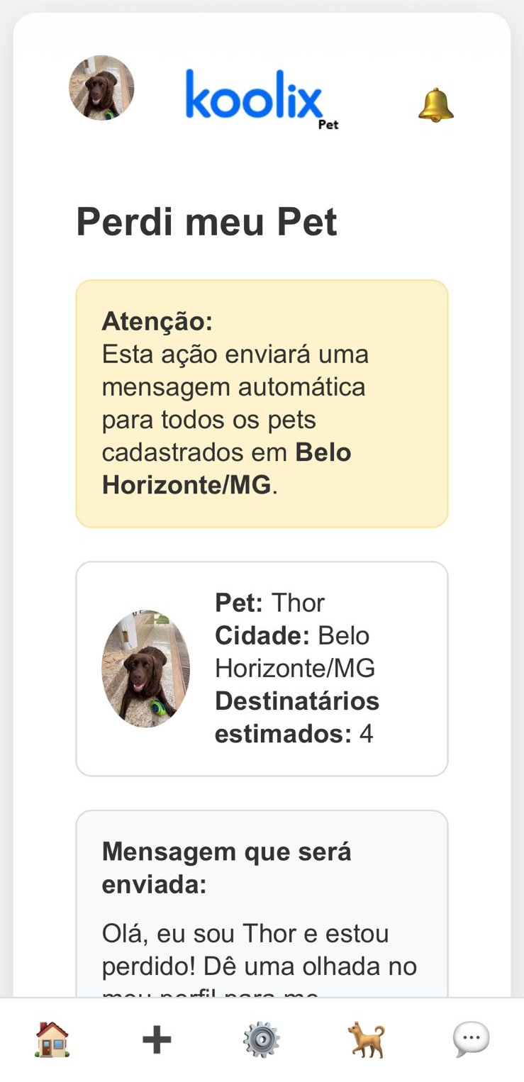 Perfil do pet Thor com informações, fotos e gerenciamento de solicitações